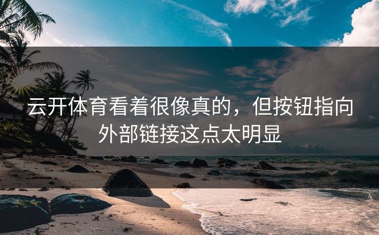云开体育看着很像真的，但按钮指向外部链接这点太明显